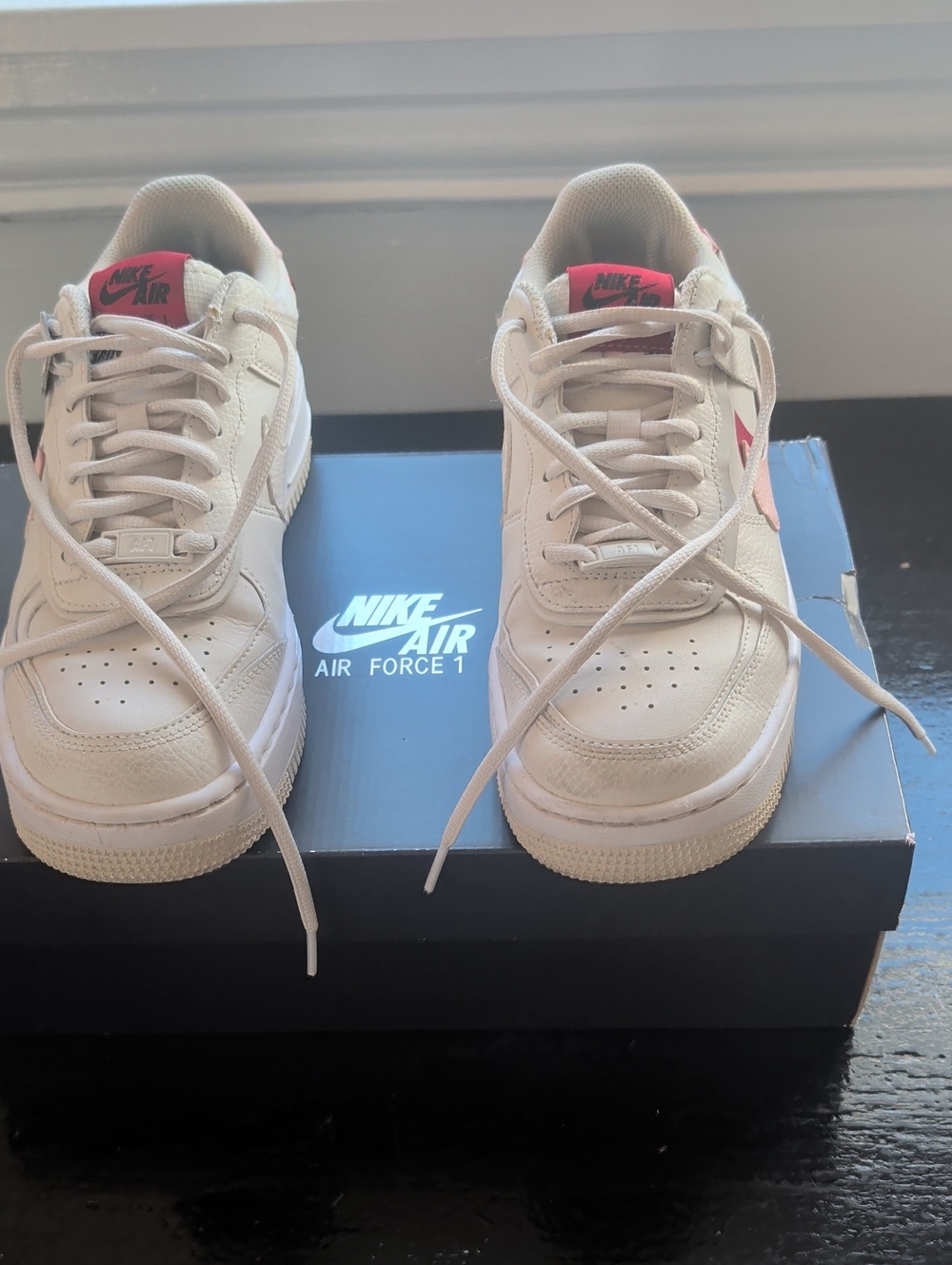 Nike Air Force 1 Women’s Sneakers White with Pink Accents